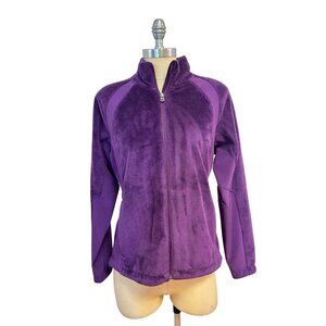 REI Womens Purple Fleece Full-Zip Jacket Lightweight Medium